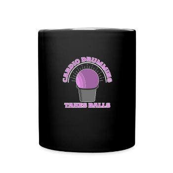 Le tambour cardio prend des balles – Motivation pour la forme physique - Mug uni - noir - Devant
