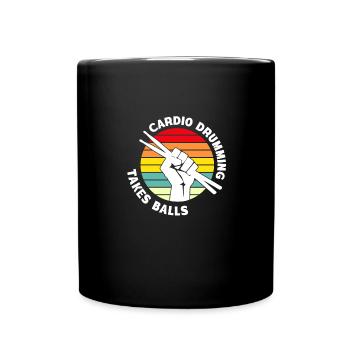 Le tambour cardio prend des balles – Motivation pour la forme physique - Mug uni - noir - Devant
