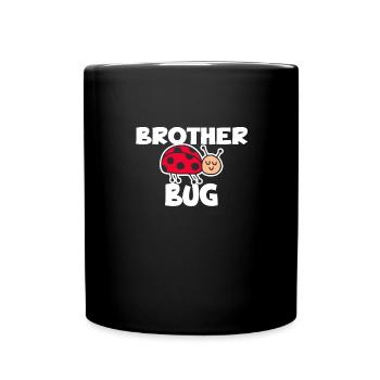 Brother Bug Funny Ladybug Cartoon for - Full Colour Mug - black - Front