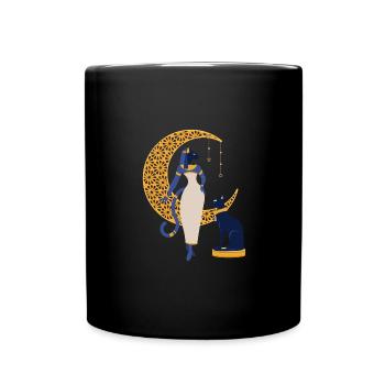 Déesse égyptienne Maât avec des ailes et des écailles - Mug uni - noir - Devant