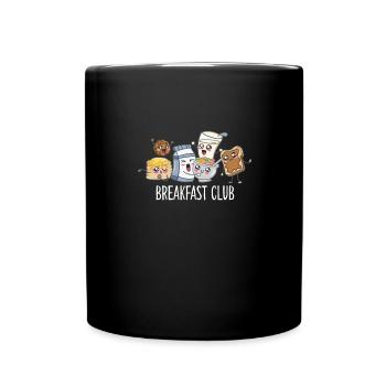 Cheerful Breakfast Club Cartoon Friends Cute - Full Colour Mug - black - Front