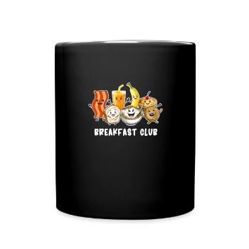 Cheerful Breakfast Club Cartoon Friends Cute - Full Colour Mug - black - Front
