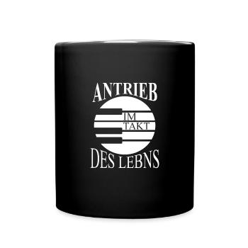 Piano Musiker Antrieb Takt Des Lebens Klavier - Tasse einfarbig - Schwarz - Vorne
