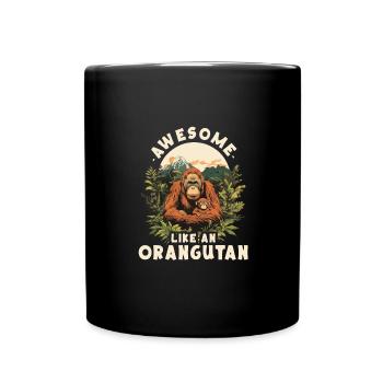 Brilliant Like An Orangutan – Close to Nature and - Full Colour Mug - black - Front