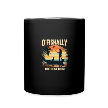 Ofishally drôle maman pêche - Mug uni - noir - Devant