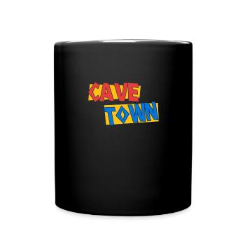 Cave Town Schriftzug Design für Fans und - Tasse einfarbig - Schwarz - Vorne