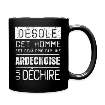 Desole cet homme est pris par une ARDECHOISE - Mug uni - noir - Droite