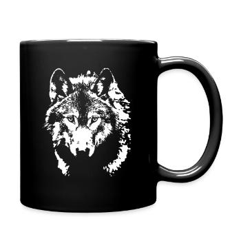 Wolf - Mug uni - noir - Droite