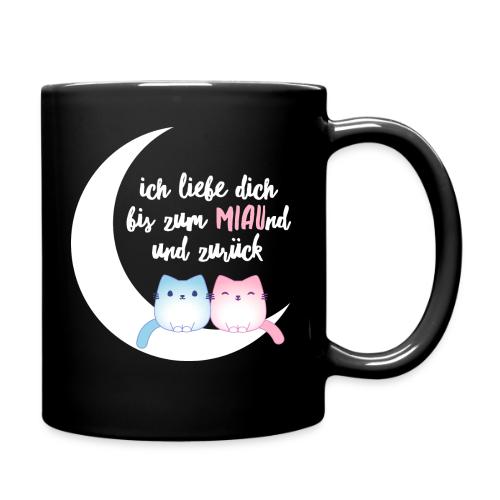 moon and back 01 ohne - Tasse einfarbig