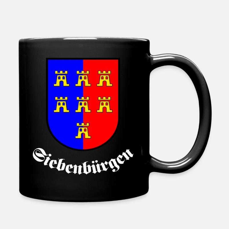 Siebenbürger-Sachsen Wappen "Siebenbürgen" - Tasse einfarbig - Schwarz