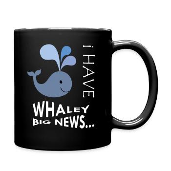 Schwangerschaftsankündigung. Kleines Mädchen, Junge. - Tasse einfarbig - Schwarz - Rechts