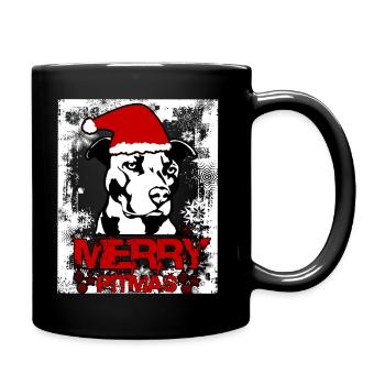 Noël Pitbull Chien Chien cadeau Amour - Mug uni - noir - Droite