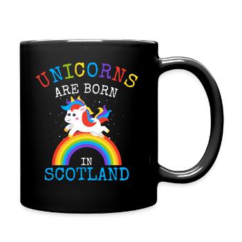 Einhörner werden in Schottland geboren.Scottish Unicorn Kid - Tasse einfarbig - Schwarz - Rechts