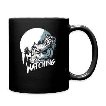 Watching Owls - Full Colour Mug - black - Right