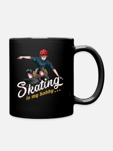 Skating - Tasse einfarbig - Schwarz