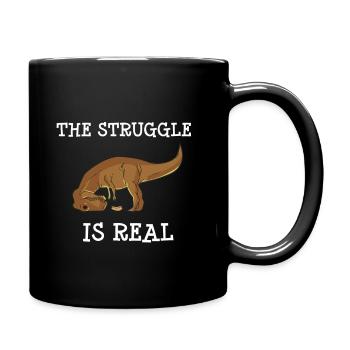 Trex Dinosaur Funny - Full Colour Mug - black - Right