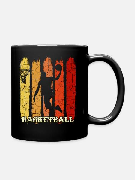 Basketball Spieler Retro Silhouette - Tasse einfarbig - Schwarz