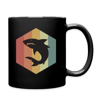 Shark sharks sea animal marine life - Full Colour Mug - black - Right