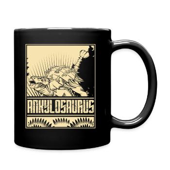 Vintage Ankylosaurus Dino - Full Colour Mug - black - Right