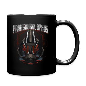 Roboter Dino - Tasse einfarbig - Schwarz - Rechts