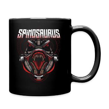 Cyborg Spinosaurus Scifi - Tasse einfarbig - Schwarz - Rechts