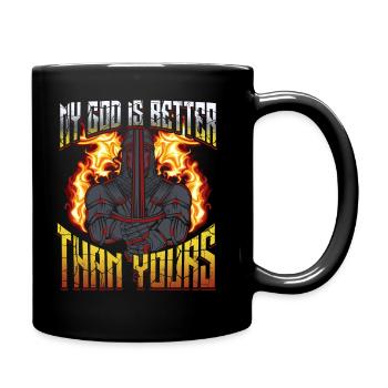 Crusader God - Full Colour Mug - black - Right