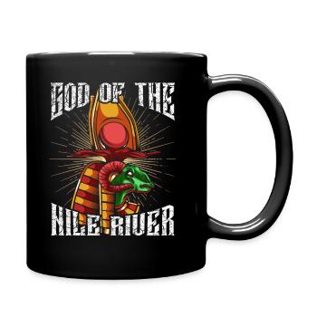 God of Nils Khnum Ancient Egyptian Mytisch Deity - Full Colour Mug - black - Right