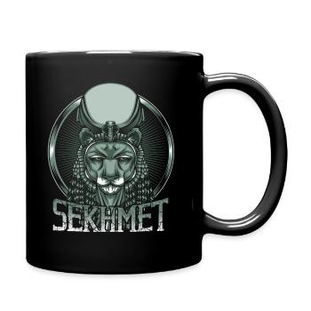 Goddess of war Sachmet Egyptian Egypt god - Full Colour Mug - black - Right