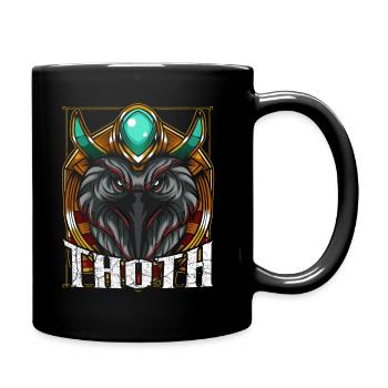Thoth Thot Ägyptischer Gott Gottheit Ibis - Tasse einfarbig - Schwarz - Rechts