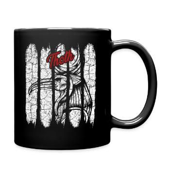 Vintage Retro Thoth Silhouette Geschenk Gottheit - Tasse einfarbig - Schwarz - Rechts