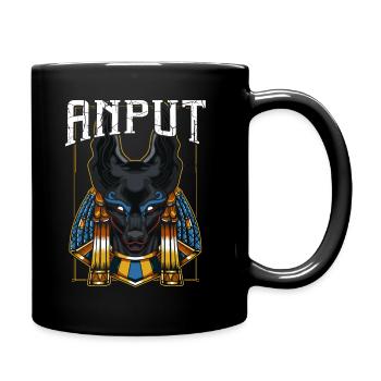 Anput Weiblicher Anubis - Tasse einfarbig - Schwarz - Rechts