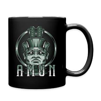 God of the willow Amun Egyptian Egypt deity - Full Colour Mug - black - Right