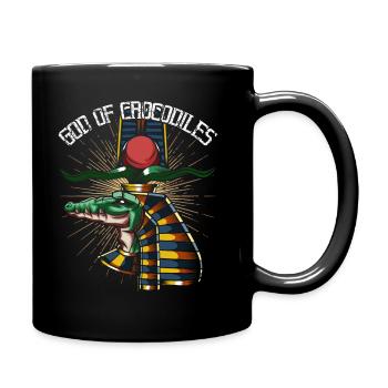 Sobek Ägyptischer Wassergott Mythos - Tasse einfarbig - Schwarz - Rechts