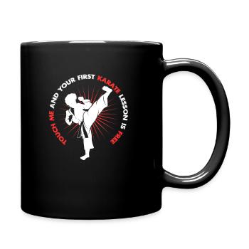 Karate Karatekämpfer MMA Japanische Kampfkunst - Tasse einfarbig - Schwarz - Rechts