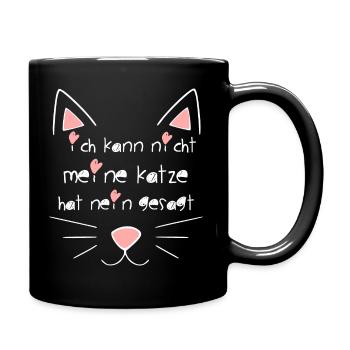 Ich kann nicht meine Katze hat nein gesagt 4 - Tasse einfarbig - Schwarz - Rechts