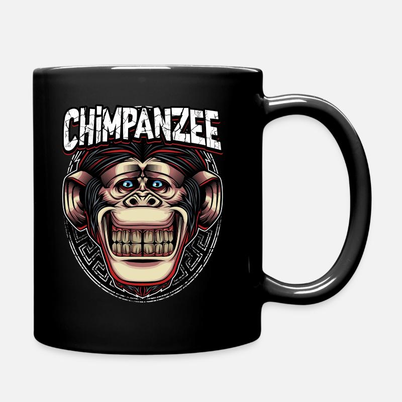Schimpansen Affe - Tasse einfarbig - Schwarz