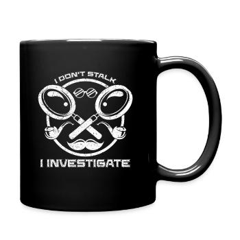 Détective détective détective parle enquêteur privé - Mug uni - noir - Droite