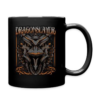 Drache - Tasse einfarbig - Schwarz - Rechts