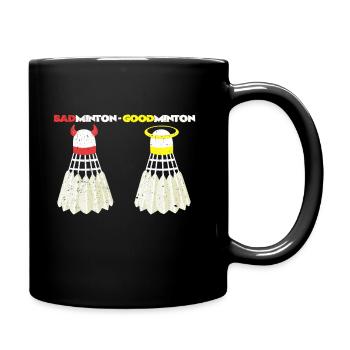 Jeu de flipper badminton badminton pun - Mug uni - noir - Droite