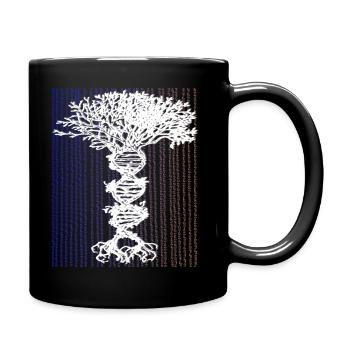 DNA Tree of Life Lucky Tree - Save the World - Full Colour Mug - black - Right