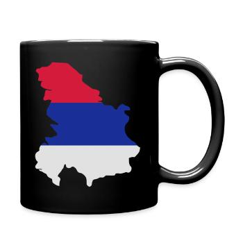 Serbien - Tasse einfarbig - Schwarz - Rechts