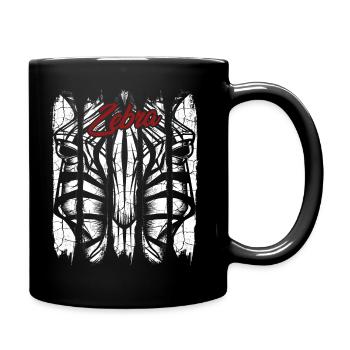 Zebra - Tasse einfarbig - Schwarz - Rechts