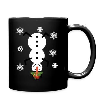 Ugly Christmas - snowman - Full Colour Mug - black - Right