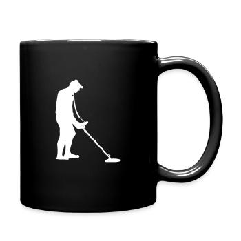 Sondeur à sonde avec sucettes silhouette de détecteur de métaux - Mug uni - noir - Droite