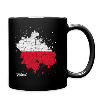 Pologne - Mug uni - noir - Droite