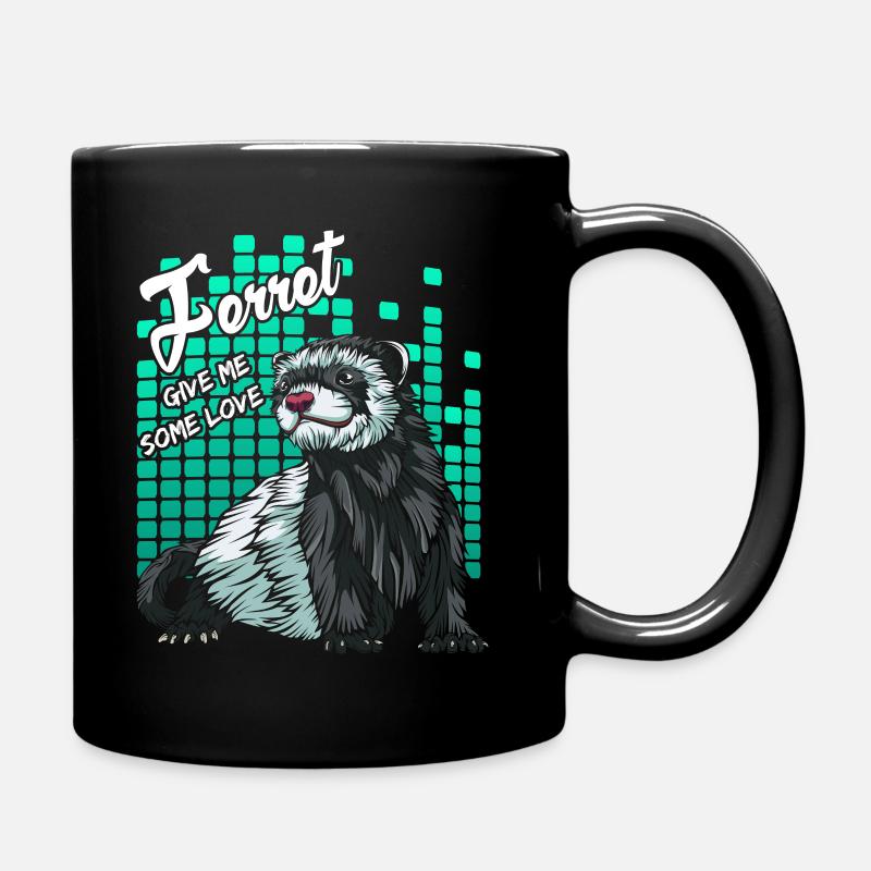 Frettchen - Tasse einfarbig - Schwarz