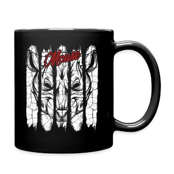 Maus - Tasse einfarbig - Schwarz - Rechts
