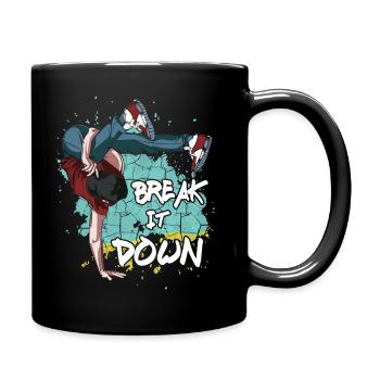 Breakdance - Tasse einfarbig - Schwarz - Rechts