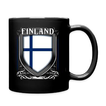 Finnland - Tasse einfarbig - Schwarz - Rechts