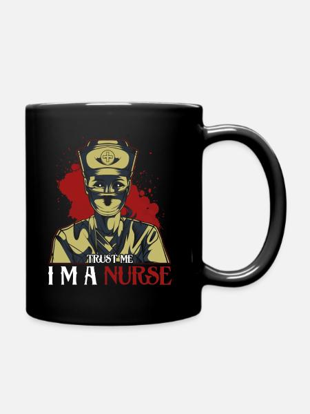 Krankenschwester - Tasse einfarbig - Schwarz